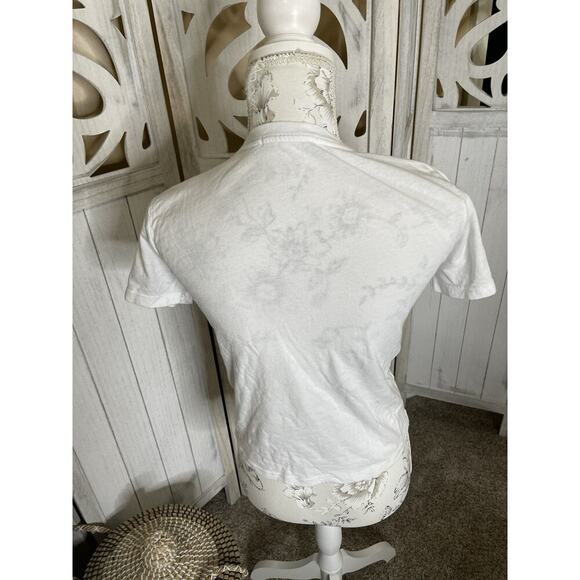 Brandy Melville VINTAGE American Flag Los Angeles Made In Italy White Tee Small - Picture 2 of 6